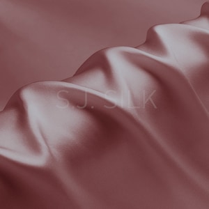 100% Silk Charmeuse Fabric 16mm Blossom Color Silk Satin Fabric by the Yard for Dressmaking, Silk Pillowcase Fabric