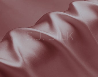 100% Silk Charmeuse Fabric 16mm Blossom Color Silk Satin Fabric by the Yard for Dressmaking, Silk Pillowcase Fabric