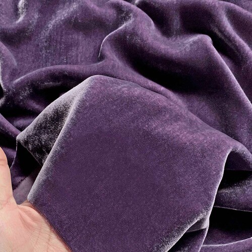 Light Purple Pure Silk Velvet Fabric Luxury Silk Velvet Etsy