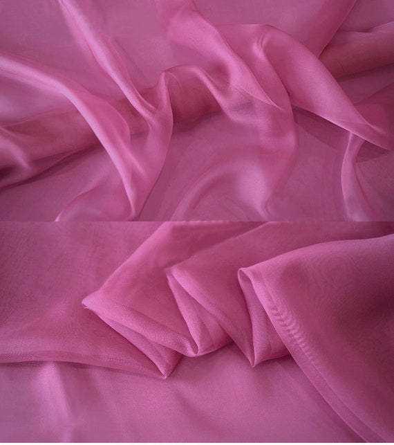 Silk Chiffon 100% Seta Sheer Light Weight Transparent - Main Image