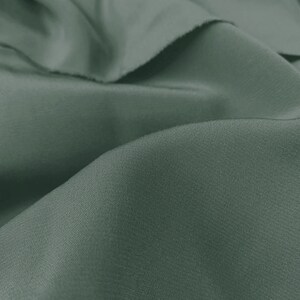 Mist Gray Green Color Silk Crepe de Chine Fabric 100% Silk Crepe Fabric 14mm, 16mm 55&#39;&#39; Wide Silk CDC For Lining, Scarves By the Yard