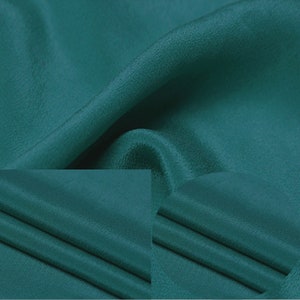 Ocean Green Color Silk Crepe de Chine Fabric 100% Silk Crepe Fabric 14mm, 16mm 55'' Wide Silk CDC For Lining, Scarves By the Yard