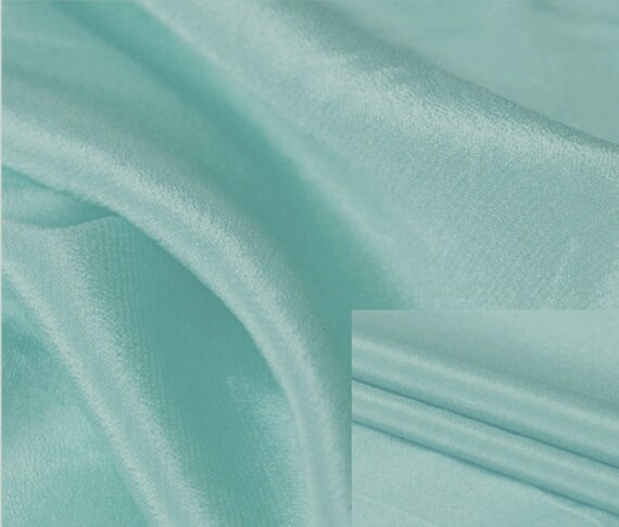 Light Water Green Silk Crepe De Chine Fabric 100% Silk Crepe