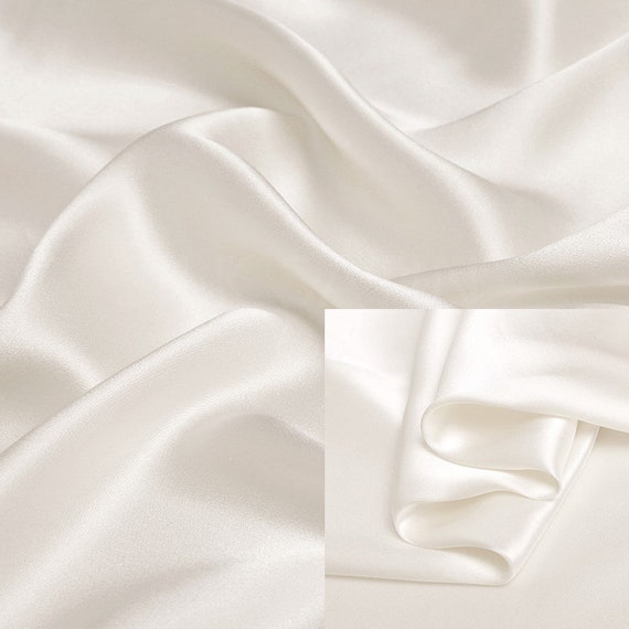 19mm 100% Silk Charmeuse Fabric off White Thick Silk Satin Fabric by the  Yard Real Silk for Tie-dye, Silk Pillowcase Fabric - Etsy