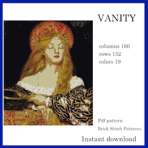 VANITY peyote, Pdf Pattern, Pdf Digital Download, Instant Download