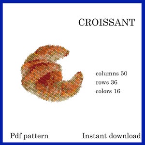 CROISSANT peyote, Pdf Pattern, Pdf Digital Download, Instant Download