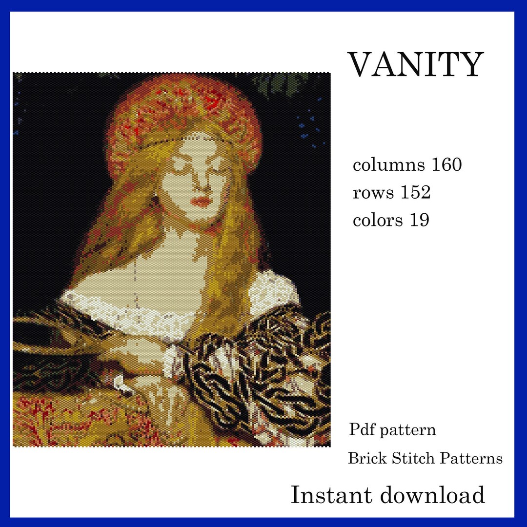 Vanity Pattern Vector VANITY Peyote, Pdf Pattern, Pdf Digital Download, Instant Download - Etsy