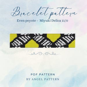 Peyote Stitch Bracelet Pattern, Miyuki Delica 11/0 Beads, Seed Bead Pattern, DIY Beading Tutorial, Jewelry Cross
