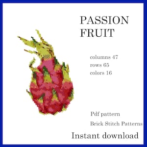 PASSION FRUIT peyote, Pdf Pattern, Pdf Digital Download, Instant Download