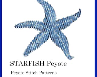 Beading Pattern PDF Detailed Brick Stitch Peyote Beading Pattern Using Miyuki Delica 11/0 Seed Beads, Easy Digital Instant Download Starfish