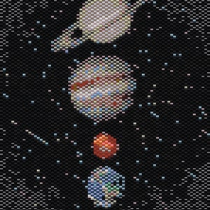 SOLAR SYSTEM, Pdf Pattern, Brick Stitch Patterns, Instant Download - Etsy