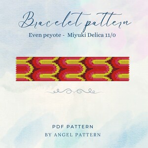 Peyote Stitch Bracelet Pattern, Miyuki Delica 11/0 Beads, Seed Bead Pattern, DIY Beading Tutorial, Jewelry Wave Vintage
