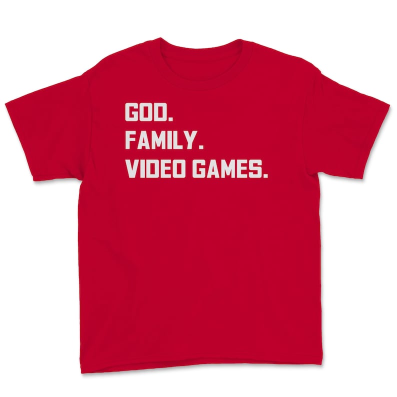 God Funny Obsessed Gamer Video Game Player Gift Youth Tee Family Video Games