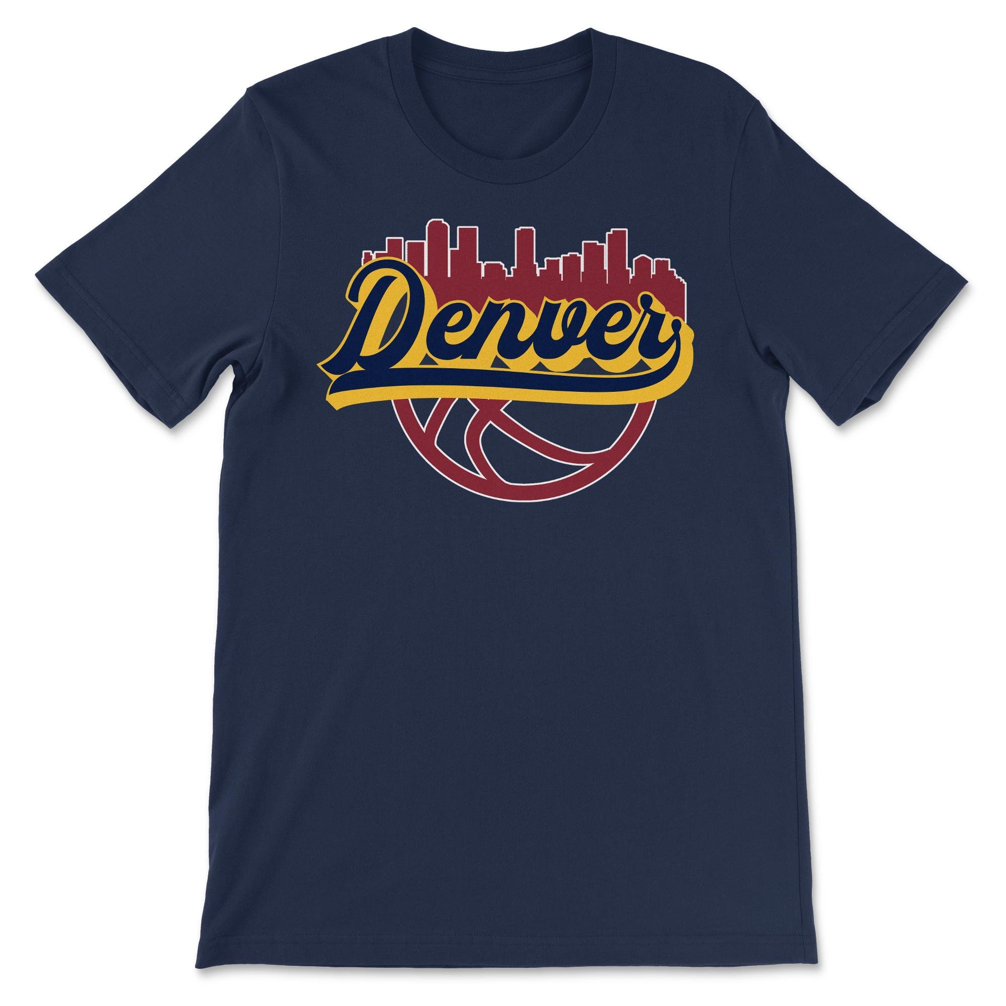 NBA Denver Nuggets Retro Mile High City Vintage Navy Shirt - Printing Ooze