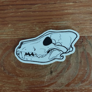Wolf skull matte sticker