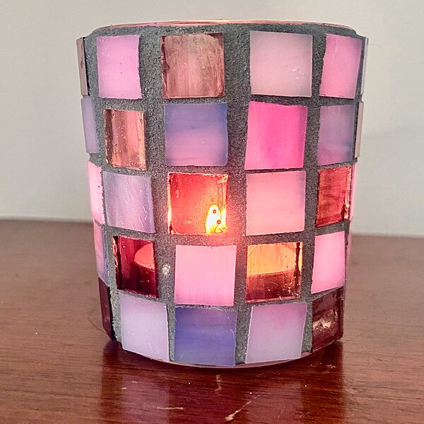 Purple Glass Mosaic Etsy