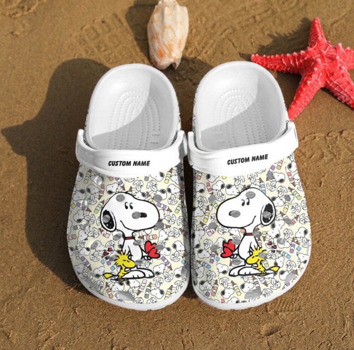 SNOOPY Crocs Crocband Women's Clog Comfortable For Mens Etsy