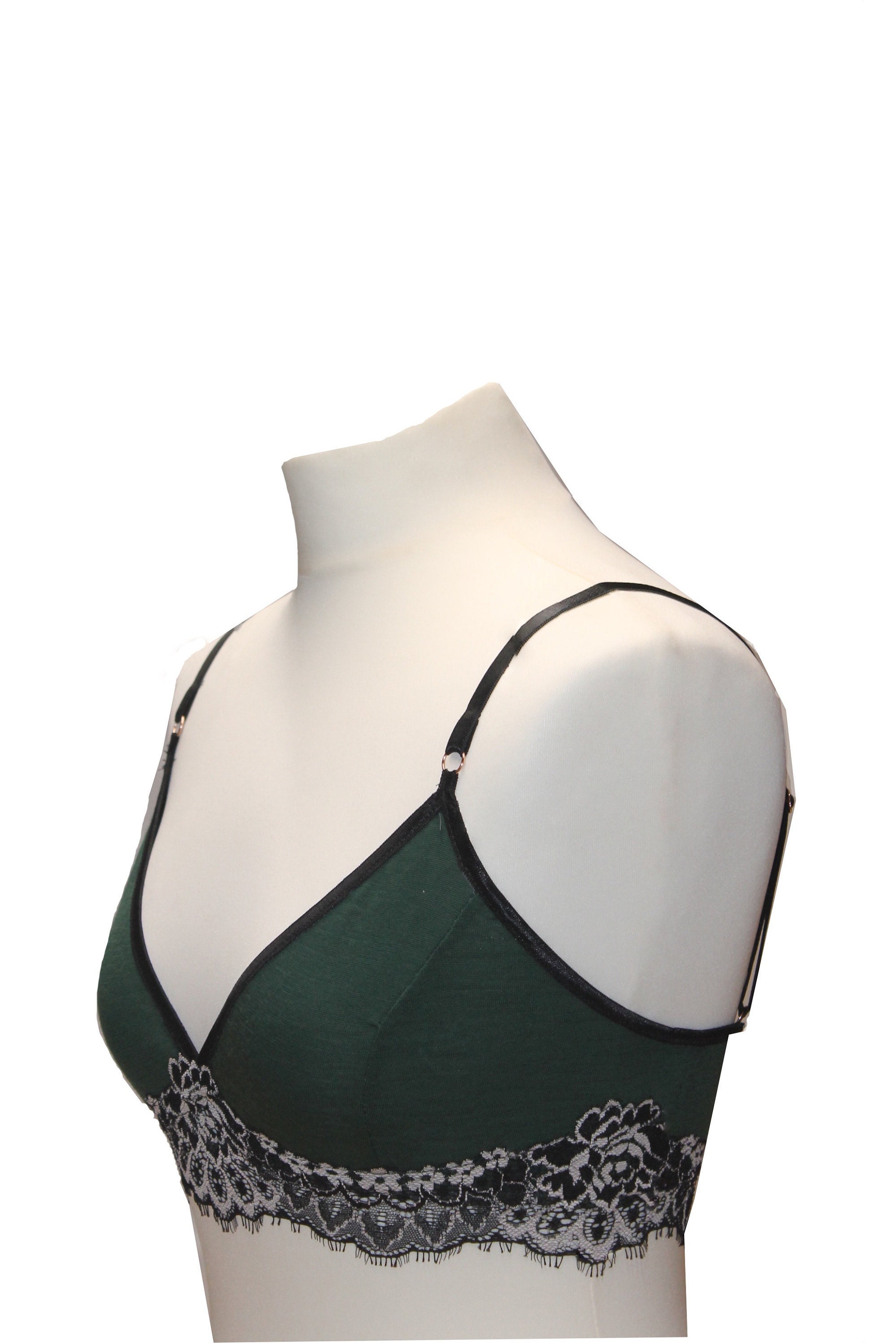Green Merino Wool Bra Etsy UK