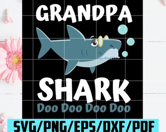 Download Grandpa Shark Svg Etsy
