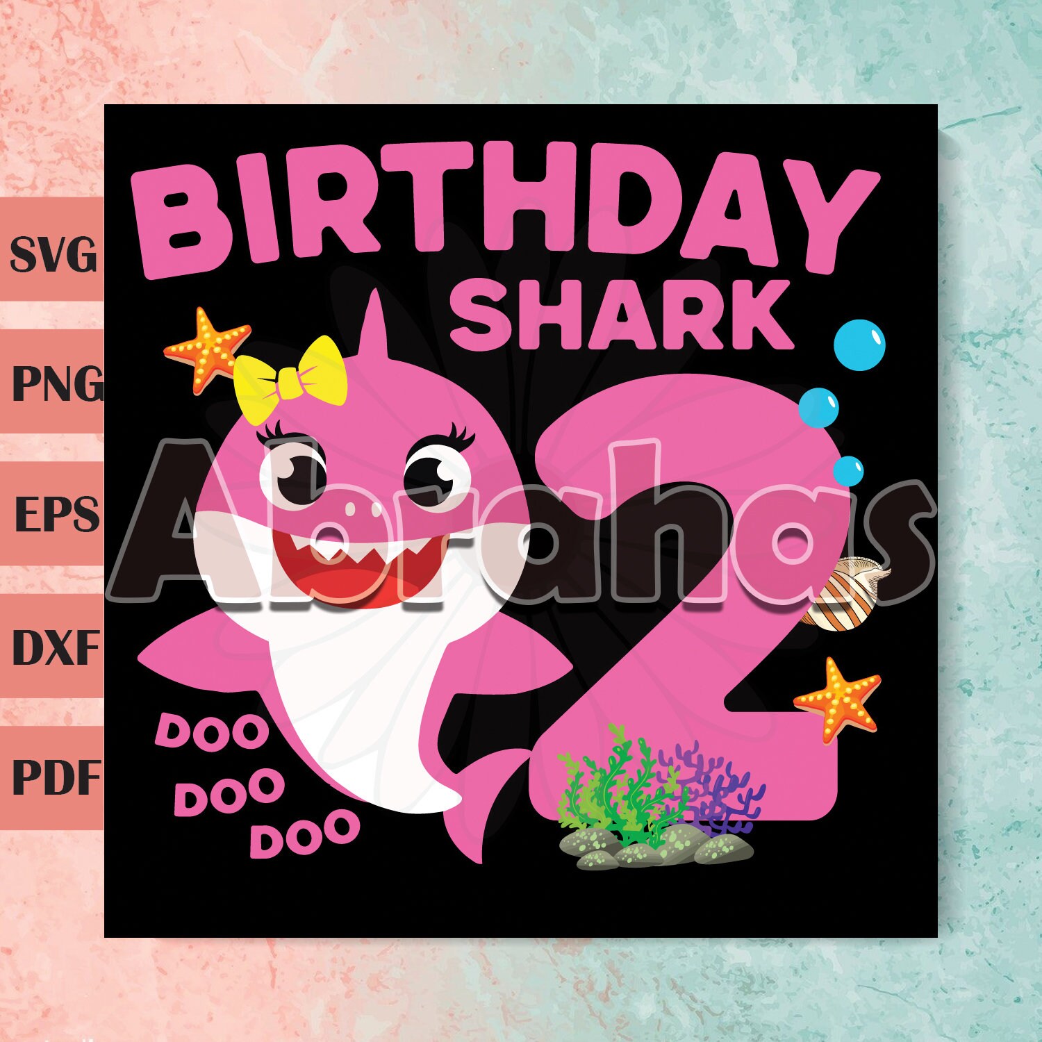 Geburtstag Baby Hai Mädchen 2 Jahre Svg Geburtstag svg Etsy