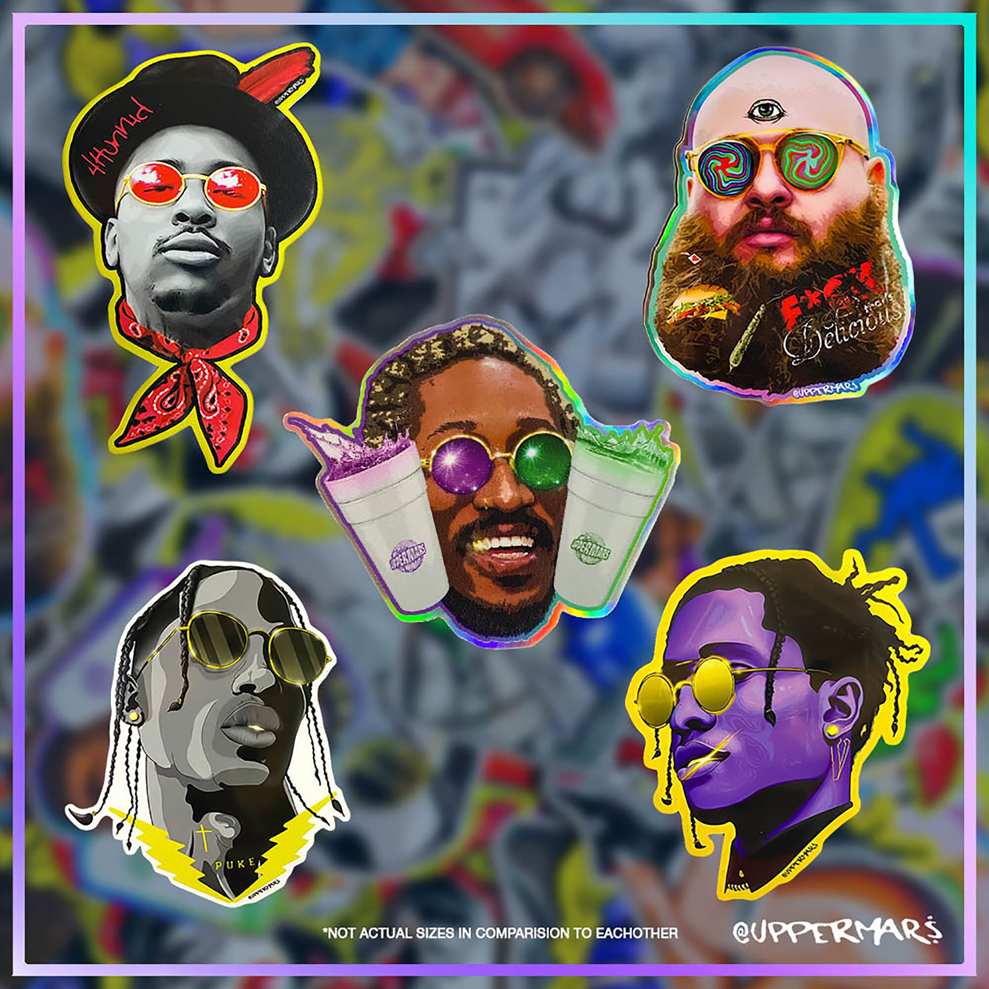 Rapper Sticker Set - Etsy