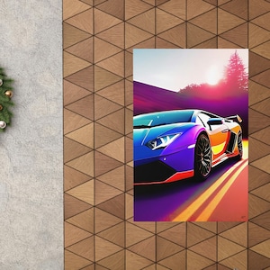 Italian Sportscar art Poster | Premium Matte finish | Gift | Home Decor | Garage | Mancave