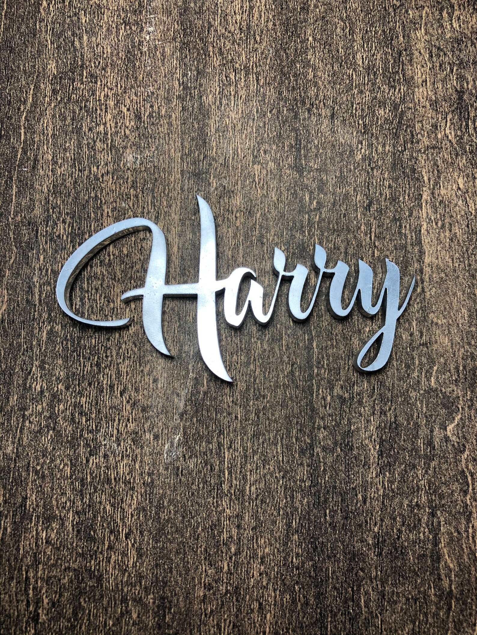 Metallic Grey Large Personalized Signs Etsy