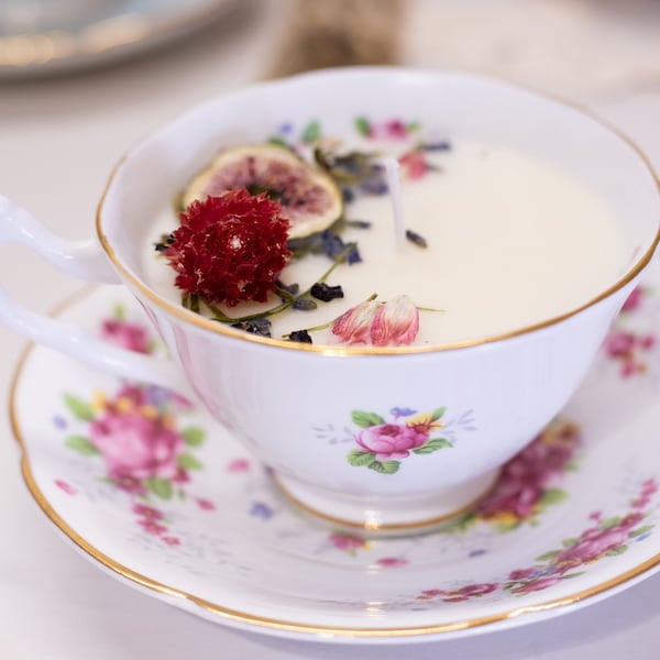 Tea Cup Candles Etsy