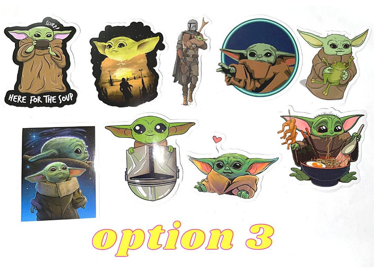 Baby Yoda Inspired Sticker Pack 8 PC & FREE Shipping The Etsy