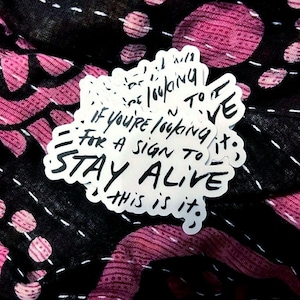 If you&#39;re looking for a sign to STAY ALIVE this is it; She&#39;s tea and bees Original Art Transparent Sticker