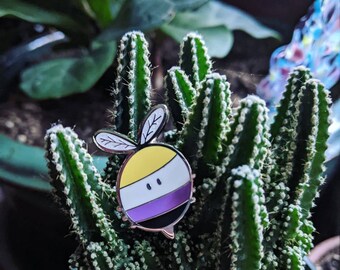 Non-Binary Diversity Bee Hard Enamel Pin / Lapel Pin / Art Badge