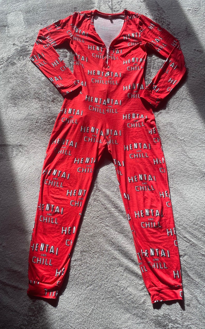 Hentai & Chill Long Onesie With Buttflap | Etsy