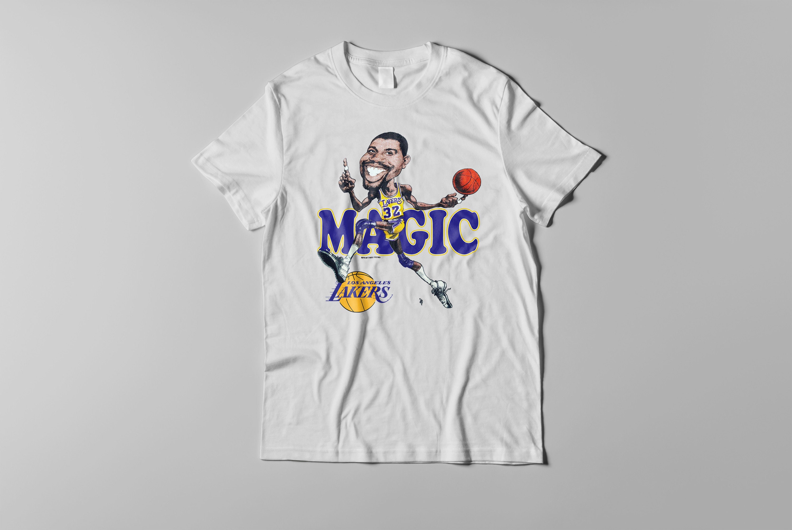 Magic Johnson La Lakers Caricature Shirt - High-Quality Printed Brand