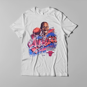 Vintage Chicago Bulls Bang Gang Caricature T-shirt NBA Basketball