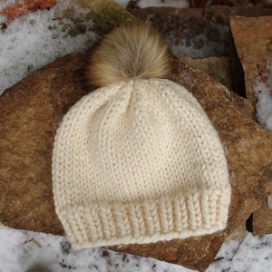 Simple Knit Winter Beanie, Custom Made, choose your own colors