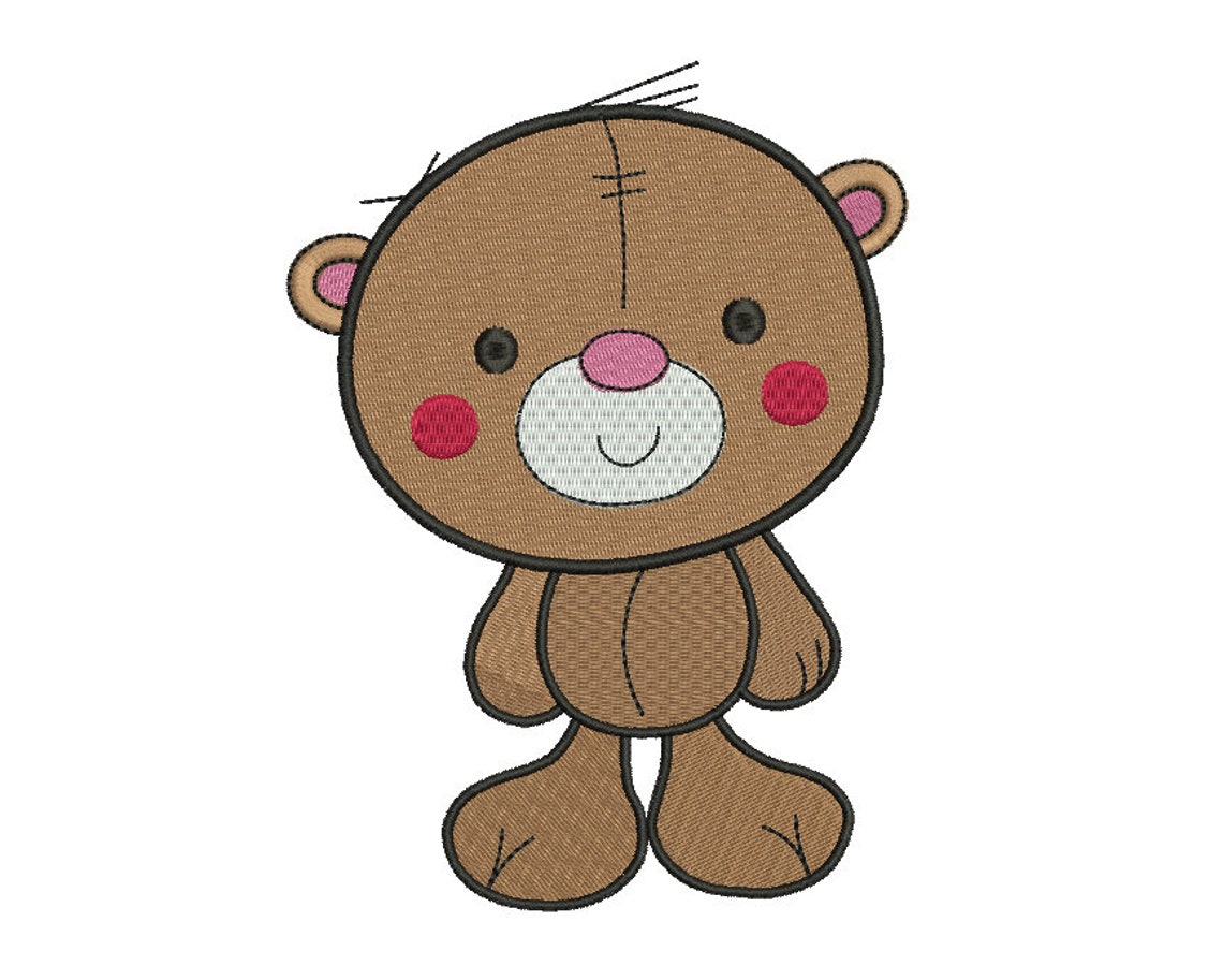 Bear Embroidery Design 4 SIZES Etsy