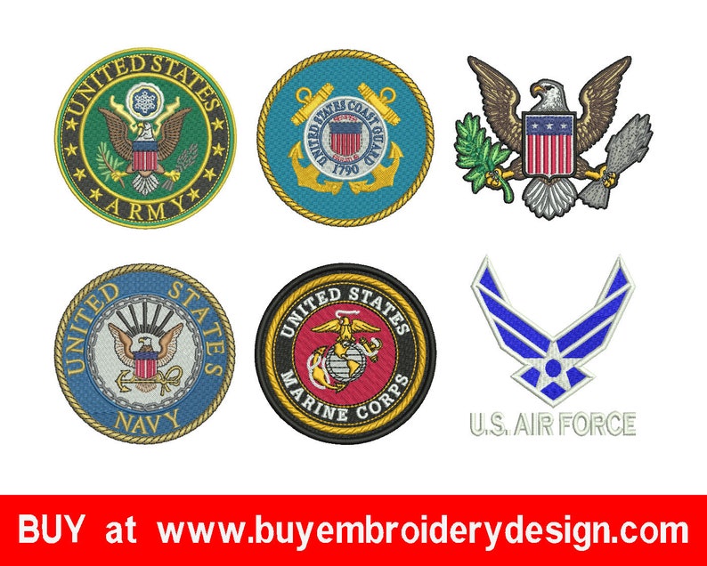 U.S Air Force Embroidery Design #2-3 SIZES