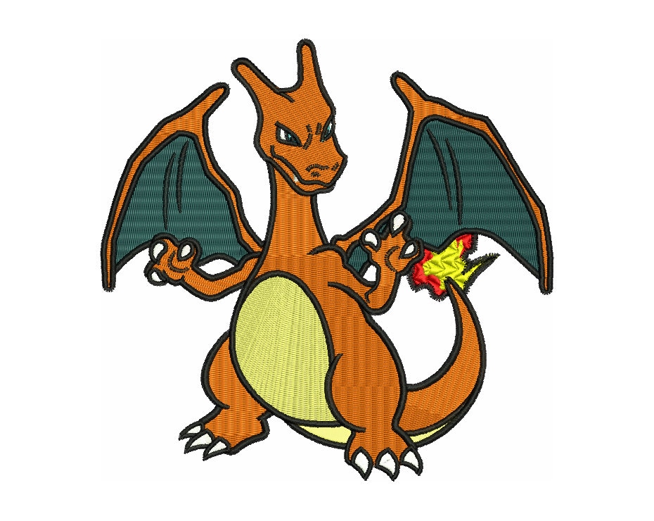 Charizard Embroidery Design - 4 SIZES