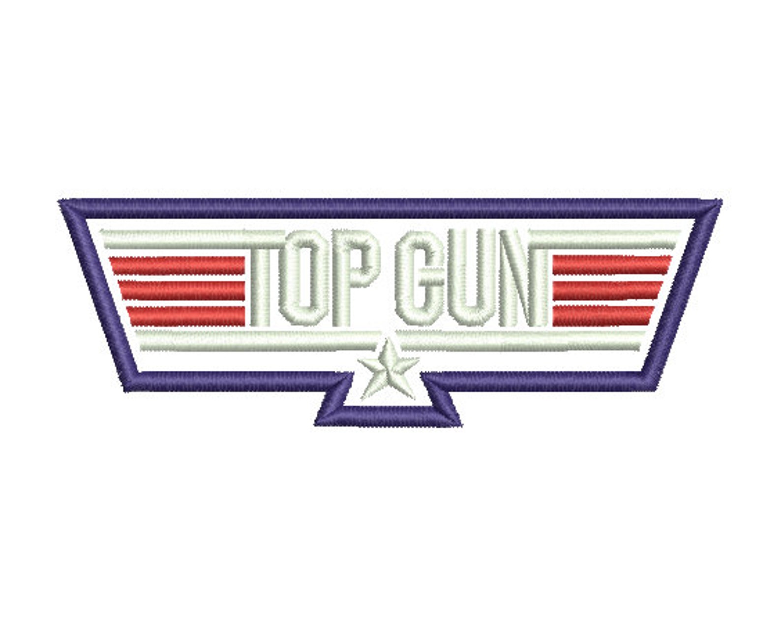 Top gun embroidery design 1 2 sizes  etsy