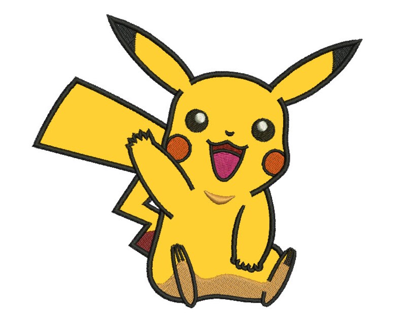 Pikachu Applique Design 2 4 SIZES Etsy Australia