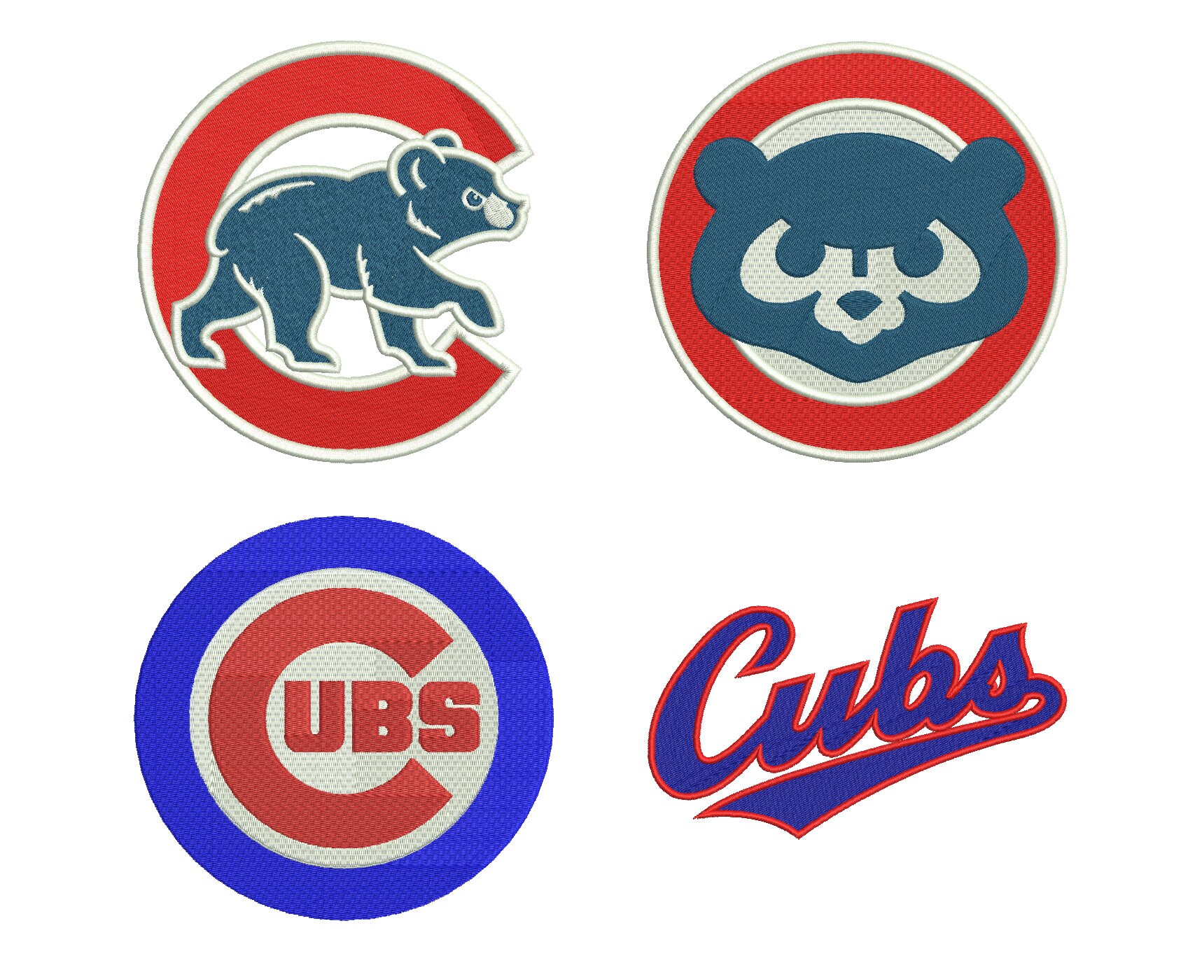4 Chicago Cubs Embroidery Design 5 SIZES Etsy
