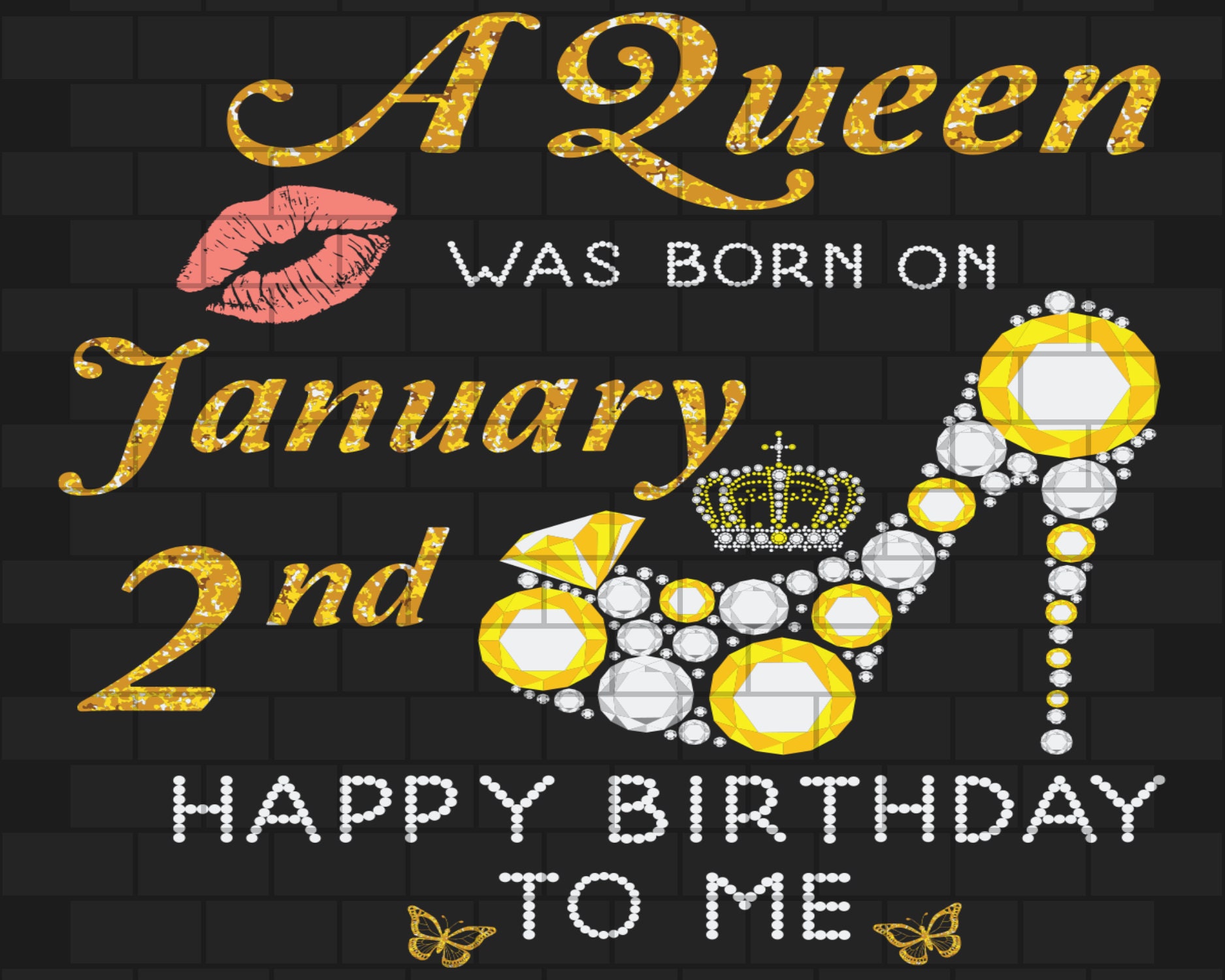 Download A Queen Was Born On January 2nd Svg Birthday Svg January ...