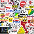 480pcs Car Vehicle Racing Styling JDM Automobile Modification Stickers for Bumper Bicycle Helmet Motorcycle Mixed Decals Stickers product logo