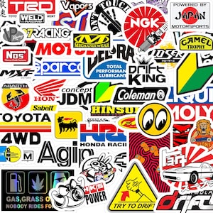 240pcs Car Vehicle Racing Styling JDM Automobile Modification Stickers for Bumper Bicycle Helmet Motorcycle Mixed Decals Stickers