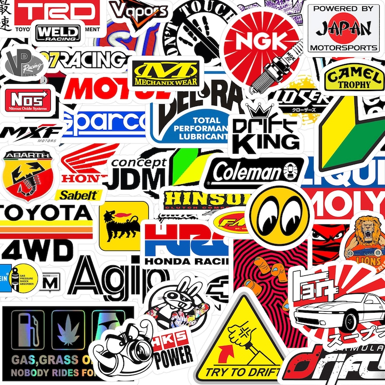Motor Sticker Collection 480pcs Car Vehicle Racing Styling JDM Automobile Modification Stickers ...