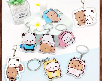 Keychain, Bubu Dudu  Keychain, Cute Bubududu Bears Key Organizer, Couple Keychain, Valentine Keytag, Gift Keyrings