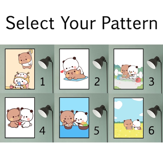 A4 Sized Bubududu Poster Cute Bear Couple Bubu and Dudu Poster