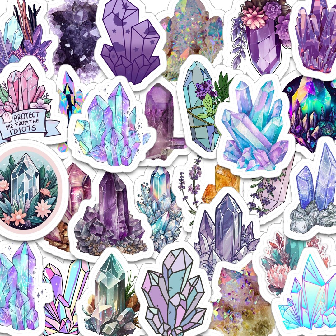 Pack of 40pcs Crystal Stickers, Colorful Gem Graffiti, Valuable Dark ...
