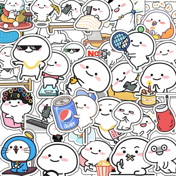 120 pcs Pentol Stickers Cute Quby Stickers for Laptops Skateboard