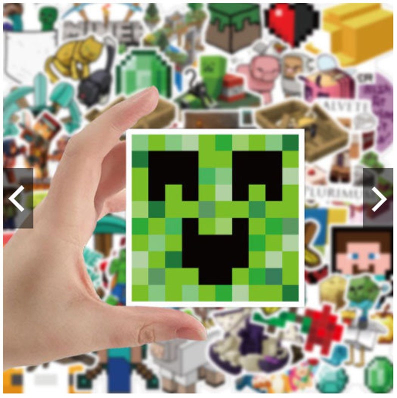Minecraft Hit Sticker 50pcs Minecraft Gaming Stickers Graffiti Skateboard Laptop Vinyl PVC ...